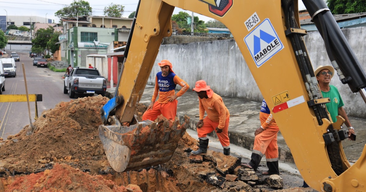 Intervenção emergencial recupera drenagem sob avenida do Japiim 2