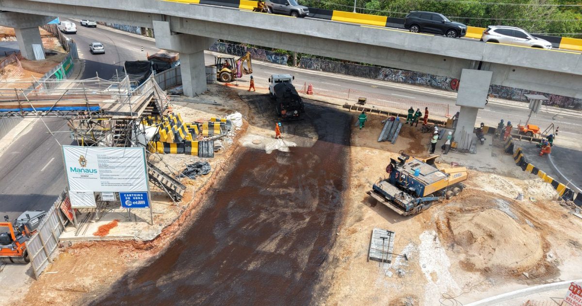 Rotatória do Passarão começa a conectar avenidas Brasil e Coronel Teixeira em Manaus